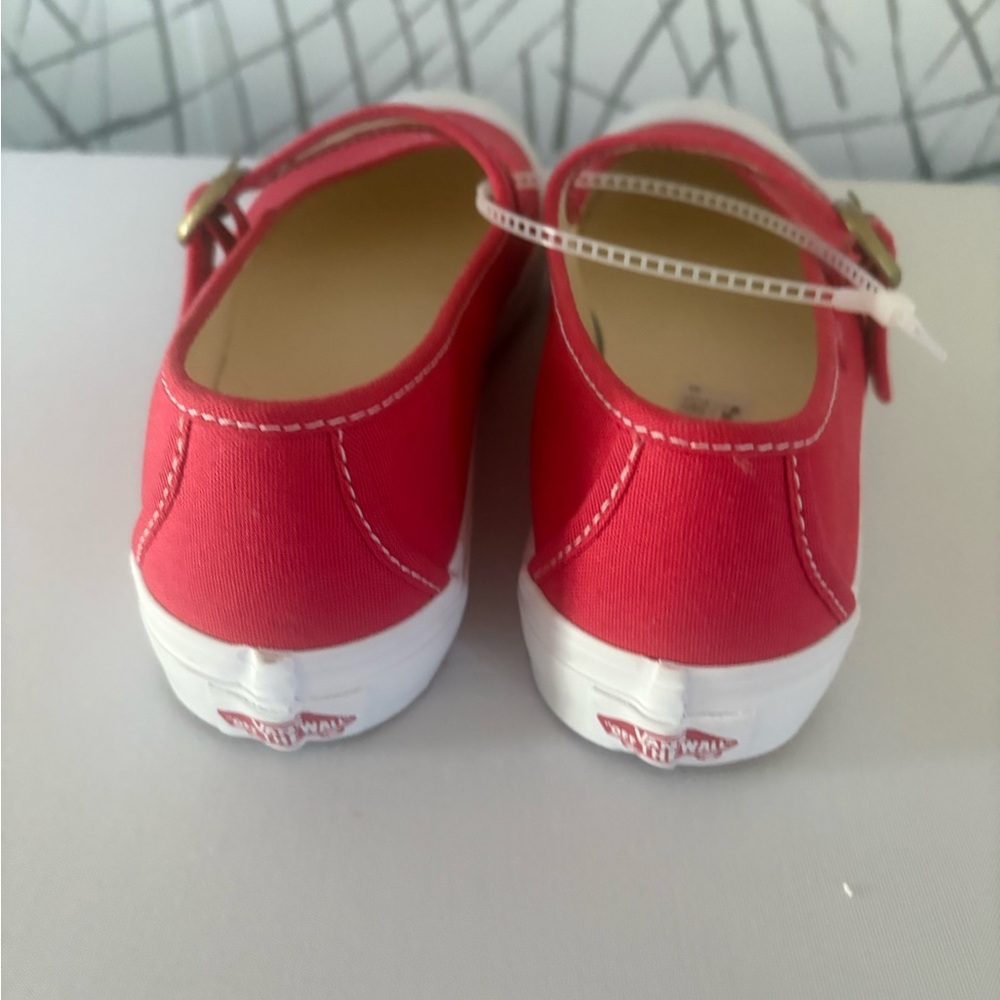 Vans Women’s Red Mary Jane Sneakers - Picture 4 of 12